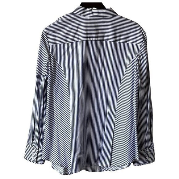 Women's Jones New York Signature Lavender/White Blouse, 1X - Picture 2 of 13